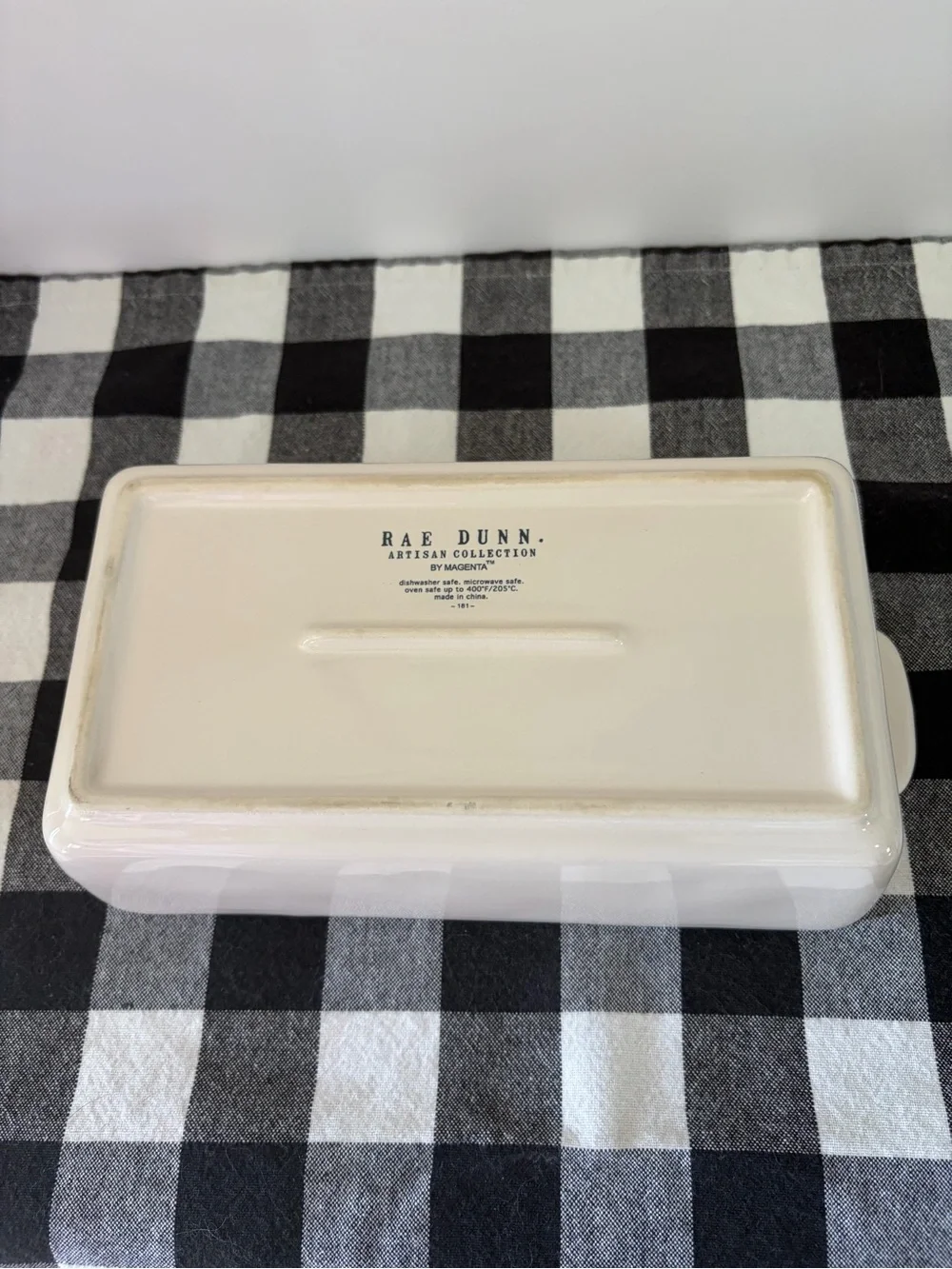 Rae Dunn Ceramic “Homemade” Rectangular Loaf Baker Baking Dish.